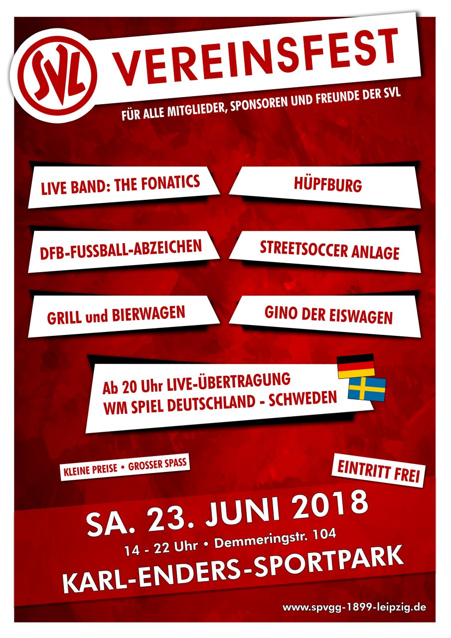 Vereinsfest am 23.06.2018 Spielvereinigung Leipzig 1899 e.V.
